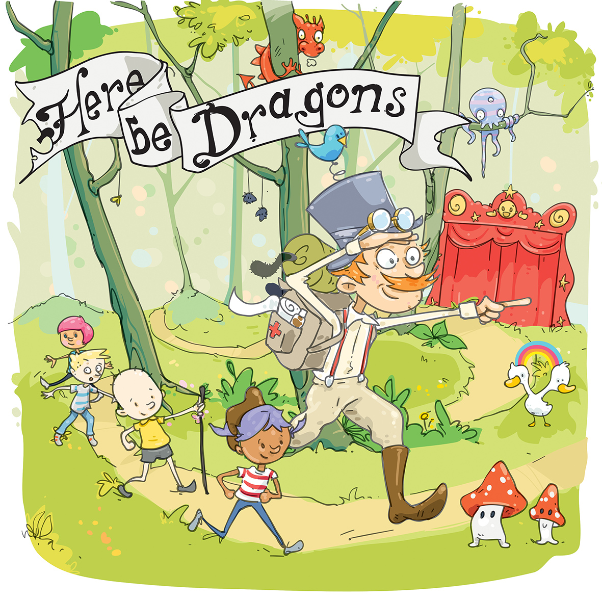 Here be dragons poster image for a family outdoor adventure