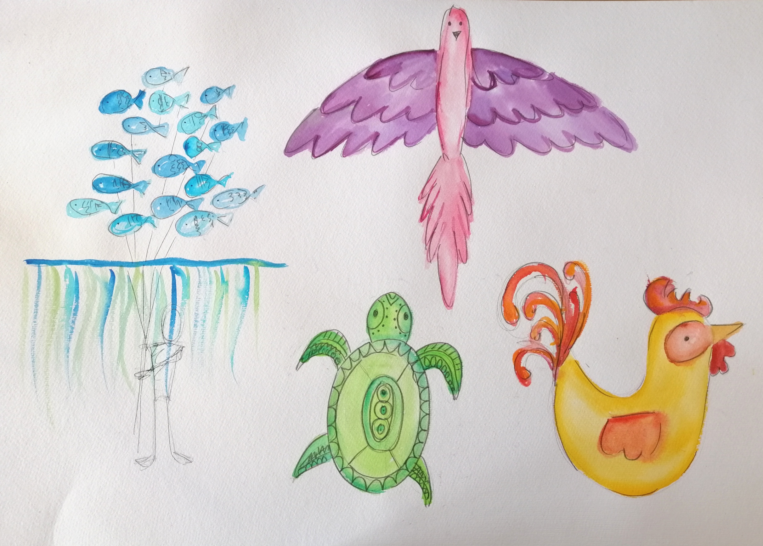 sketch ideas for "Carnival of the Animals