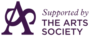 logo that says Supported by the arts society