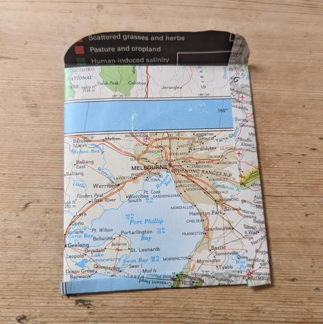I've got a little idea for a craft activity that's going to run alongside a project. I want our participants to make envelopes. Does anyone have any old maps or comics we could cut up and use?